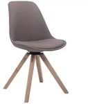 CLP Besucherstuhl Troyes Drehbar Stoff Square taupe/natura