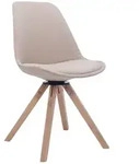 CLP Besucherstuhl Troyes Drehbar Stoff Square creme/natura