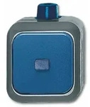 Busch-Jaeger DURO 2000 WDI (IP 66) Wechselschalter, ohne Beleuchtung, blau, matt,