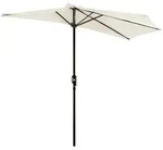 Outsunny - Sonnenschirm - 293Lx150Wx249Hcm - Cremewei&szlig;+Schwarz