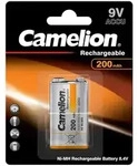 Camelion 9V NiMH Akku 8,45 Volt mit 200mAh 1 St&uuml;ck HR6F22 Abmessungen 26,1 x 15,2 x