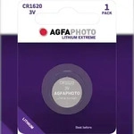 Agfaphoto Batterie Lithium, Knopfzelle, CR1620, 3V Extreme, Retail Blister (1-Pack)