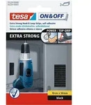tesa Klettstreifen ON&OFF Extra Strong Schwarz 50 mm (B) x 0,1 m (L) PP