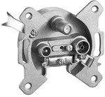 Goobay 67046 3-Loch Antennen-Stich-/Enddose, 1 Stk. im Karton - 1 dB mit