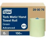 Tork Matic Papierhandtuchrollen Gr&uuml;n H1, Advanced-Qualit&auml;t, 6 Rollen mit je 150 m,