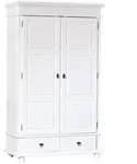 Danz Kleiderschrank 2-Trg. mit 2 Schubladen Breite 116 cm, H&ouml;he 199 cm weiss.