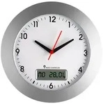 TFA-Dostmann 98.1092 Wanduhr Digitale Wanduhr Rund Silber