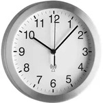 TFA-Dostmann 98.1091.02 Wanduhr Rund Aluminium, Wei&szlig;
