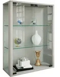 VCM Wandvitrine Udina Silber H. 80 x B. 60 x T. 25 cm