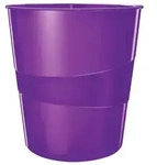 LEITZ 5278 Papierkorb WOW - 15l, Polystyren, violett metallic
