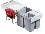 Hailo Abfallsammler 3642231 TR Swing Raumspar-Tandem-H 2x 10 + 20 Liter