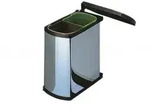Hailo Abfallsammler 3416101 MF Swing bs Duo 16 Liter Edelstahl schwarz