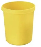 HAN Papierkorb KLASSIK, gelb, 30 Liter, mit Griffrand und Griffmulden, aus