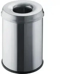 helit Sicherheitspapierkorb 15L - edelstahl
