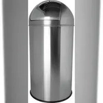 helit Push-Abfallbeh&auml;lter50L - edelstahl