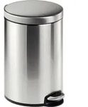 Durable Treteimer aus Edelstahl, 12 Liter, silber, Ma&szlig;e:310x400 mm, &Oslash; 250 mm,