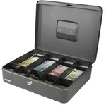 HMF Geldkassette abschlie&szlig;bar, Kasse mit 5 M&uuml;nzf&auml;chern und 4 Geldscheinmulden, 30