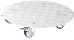 WAGNER Pflanzenroller ALASKA &Oslash; 38 x 7,5 cm, Alu Riffelblech, Softrollen, Bremsen,