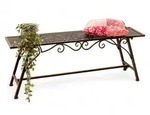 Denk Gartenbank Wetterfest Metall 120 cm 2-Sitzer Sitzbank mit Ornamenten...