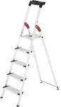 Hailo Stufenleiter L80 Comfortline Silber 5 Stufen 48 x 101 x 168 cm