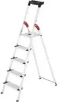 Hailo Stufenleiter L80 Comfortline Silber 4 Stufen 45 x 85 x 146 cm