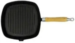 vidaXL Grillpfanne mit Holzgriff Gusseisen 20 x 20 cm