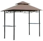 Outsunny - Grillpavillon - 245Lx148Wx252Hcm - Kaffeebraun+Schwarz