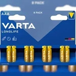Varta Batterie Alkaline, Micro, AAA, LR03, 1.5V Longlife, Retail Blister (8-Pack)