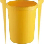 helit Papierkorb 45L - gelb