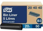 Tork M&uuml;lls&auml;cke 5 L Schwarz LDPE (Polyethylen niedriger Dichte) 20 Rollen &agrave; 50