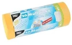 Starpak 20 M&uuml;lls&auml;cke mit Zugband, HDPE 60 l 71 cm x 64,5 cm gelb