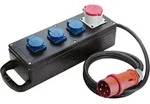 BACHMANN Vollgummi-Verteiler 16A 5P IP44, 1x16A 5p400V 3Schutzkontakt 3P230V