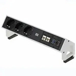 Bachmann DESK 2 Tischsteckdose 3-fach, Farbe: Wei&szlig;