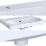 Geberit Waschtisch Acanto Compact mit Hahnloch mit &Uuml;L 600x420mm wei&szlig;-alpin