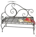 DanDiBo Gartenbank Metall Braun Wetterfest 123 cm Bank Sitzbank 2-Sitzer...
