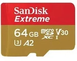 SanDisk Extreme 64GB microSDXC UHS-3 f&uuml;r Action-Cams