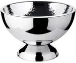 EDZARD Flaschenk&uuml;hler Cadiz (H&ouml;he 21 cm, &Oslash; 32 cm), geh&auml;mmert, Edelstahl,