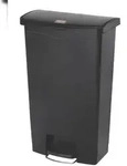 Rubbermaid Tretabfalleimer Slim Jim 1883613 Kunststoff 68l schwarz