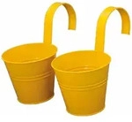 SIENA GARDEN Blumentopf 2er Set, gelb, &Oslash;16x14,5 cm