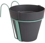 Elho Loft Urban Balkontopf Anthrazit 19,3cm breit inkl. Halterung & Reservoir