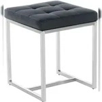 CLP Edelstahl Sitzhocker Barci schwarz