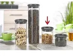 1 x Brabantia stapelbarer Glasbeh&auml;lter TOKIO, Inhalt: 0,6 Liter, Farbe Deckel: