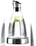 Emsa K&uuml;hlkaraffe Flow, Edelstahl / Glas, &Oslash; 14.5 x 29 cm, 1 L, mit K&uuml;hlstation,