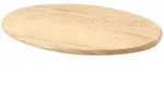 CONTINENTA Schneidebrett Oval, Servierbrett, K&uuml;chenbrett, Holzbrett, Gummibaumholz,