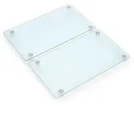 Zeller 2-tlg. Glasschneideplatten Set 4-Plattenkochfeld