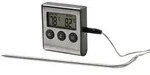 Xavax 2in1 Digitales Bratenthermometer mit K&uuml;chenuhr