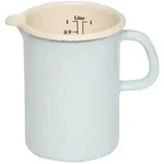 Riess Emaille K&uuml;chenma&szlig; Messbecher &Oslash; 10 cm, 1 l t&uuml;rkis pastell