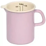 Riess Emaille K&uuml;chenma&szlig; Messbecher &Oslash; 9 cm, 0,5 l rosa pastell