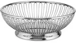 alessi 826/24 wire basket in round chromed steel, diameter 24.5 cm, height 8.5 cm