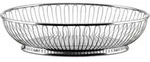 alessi 829 oval wire basket in chromed steel, 20x28 cm